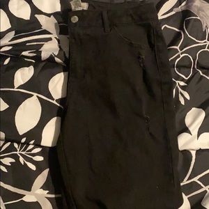 Black ripped jean joggers!